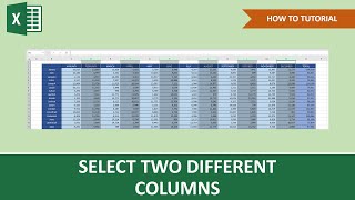 How To Select Two Different Columns In Excel At The Same Time | Beginner Tutorial
