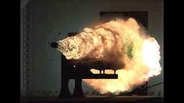 Electromagnetic Railgun firing a Hypervelocity Projectile at Mach 7 speed