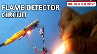 How To Make Simple Flame Detector Circuit Using BC547 | IR Flame Sensor | Funny Experiment,