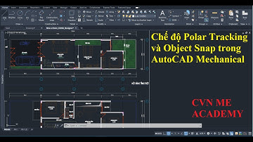 Sử dụng các lệnh Trim, Xline, Object Snap, Polar Tracking trong AutoCAD Mechanical