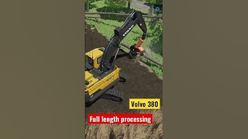 Full length processing with Volvo 380 FS22 platinum dlc #farmingsimulator #short #shorts