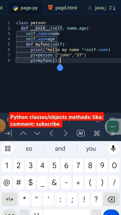 Python classes/objects methods #shorts #python #classes #objects #print ...