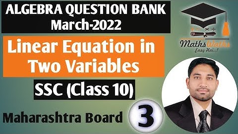 SSC 2025 Maths Question Bank | Algebra | Linear Equation in Two Variables | Part 3|By Tabrez Sir