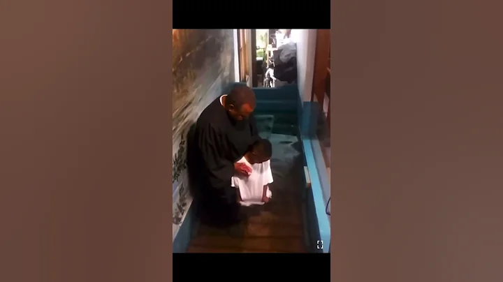 Little boy gets baptized, not the way you think 😱🤣 #baptism #jesus #god #christian #shorts #fyp