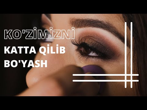 Ko'zni katta qilib boyash Qovoqli kozlarni katta qilib boyash Makiyaj qilish Makeupuz