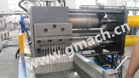 Gmach continuous screen changer on plastic recycing granulating extrusion line