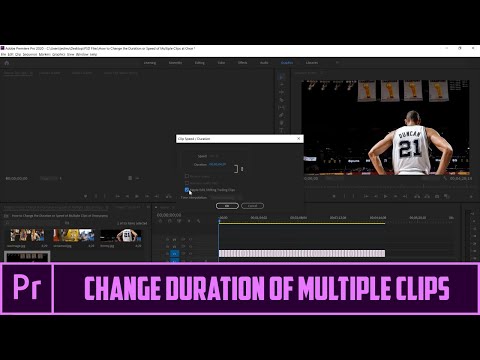 How to Change Duration of Multiple Clips and Avoid Gaps in Adobe Premiere Pro 2020