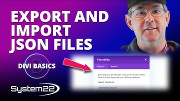 How To Export And Import JSON Files With The Divi Theme 👈👈👈