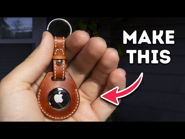 Leather AirTag Keychain DIY Kit  AirTag Accessories - POPSEWING