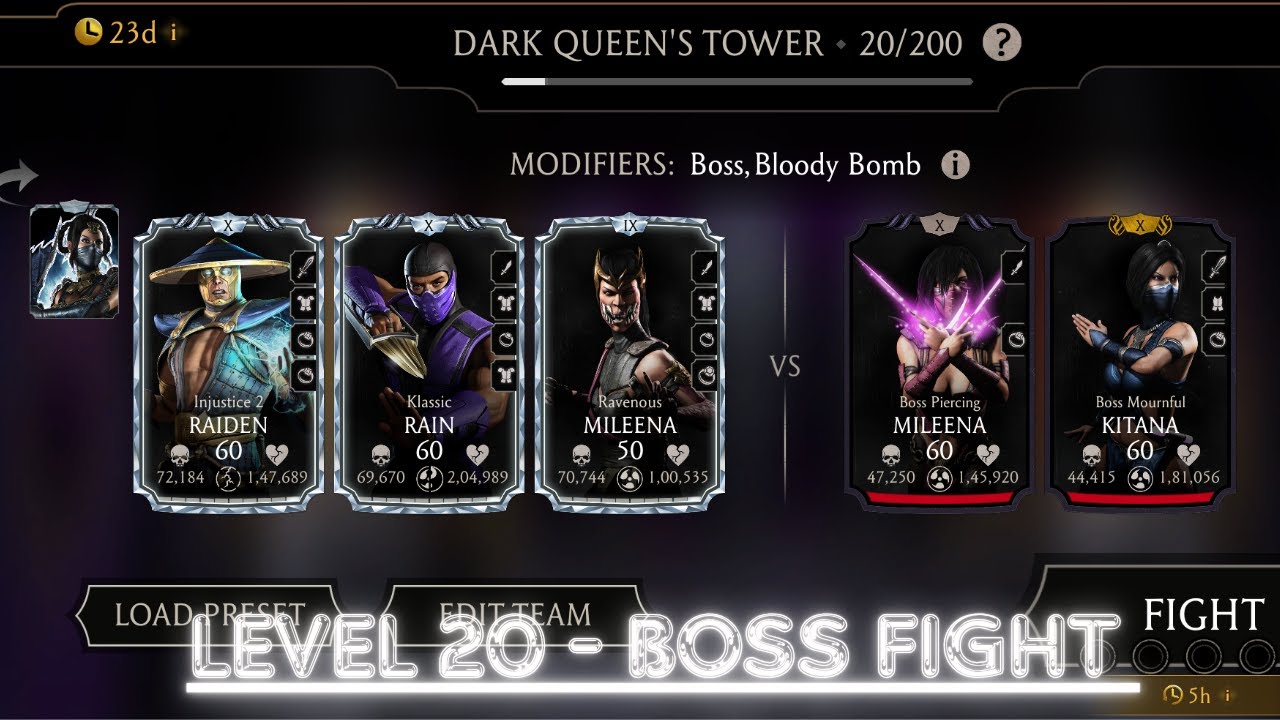 MK - DARK QUEEN'S TOWER FATAL - LEVEL 20 BOSS FIGHT