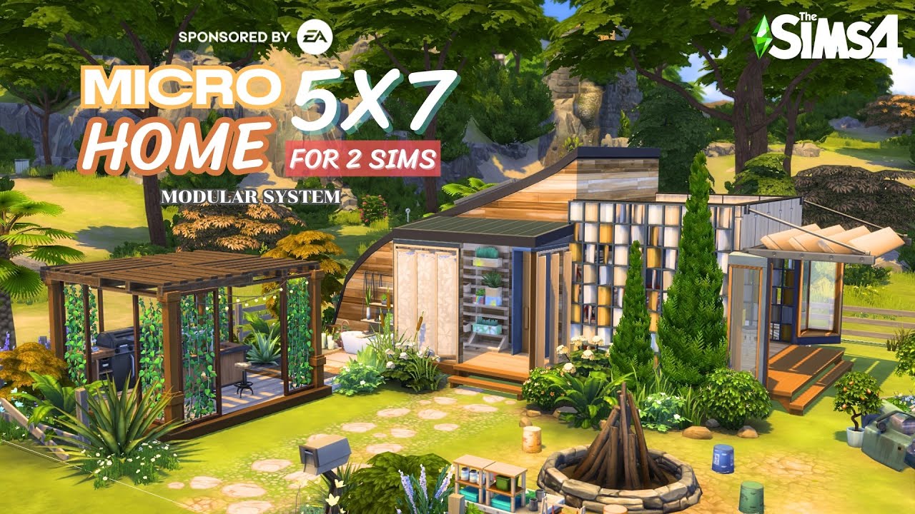 สร้างบ้านขนาด 5x7 อยู่กัน 2 คน ด้วยระบบ Modular แบบ IKEA | The sims 4 | No CC
