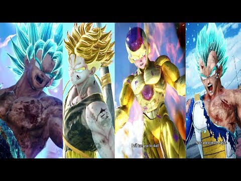 JUMP FORCE - All Dragon Ball Characters Supers, Ultimates, Transformations & Interactions