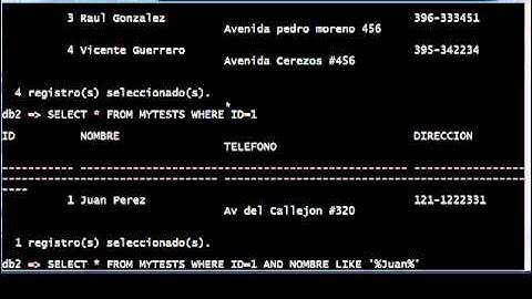 Certificación DB2, Partes del lenguaje SQL parte 3