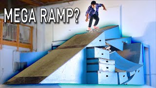 WE BUILT A MEGA RAMP IN OUR PRIVATE SKATEPARK!