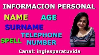 clases de ingles la presentación personal en inglés