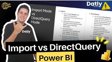 Import vs DirectQuery Power BI (Actualización de datos en tiempo real).