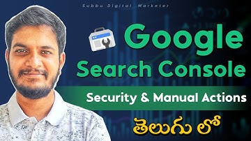 Google Search Console Security & Manual Actions Guide 2025 in Telugu | Step-by-Step | SDM Classes