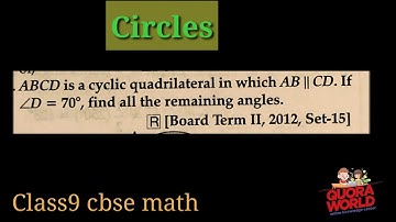 ABCD is a cyclic quadrilateral in which AB||CD. If angleD=70°, find all the remaining angles.