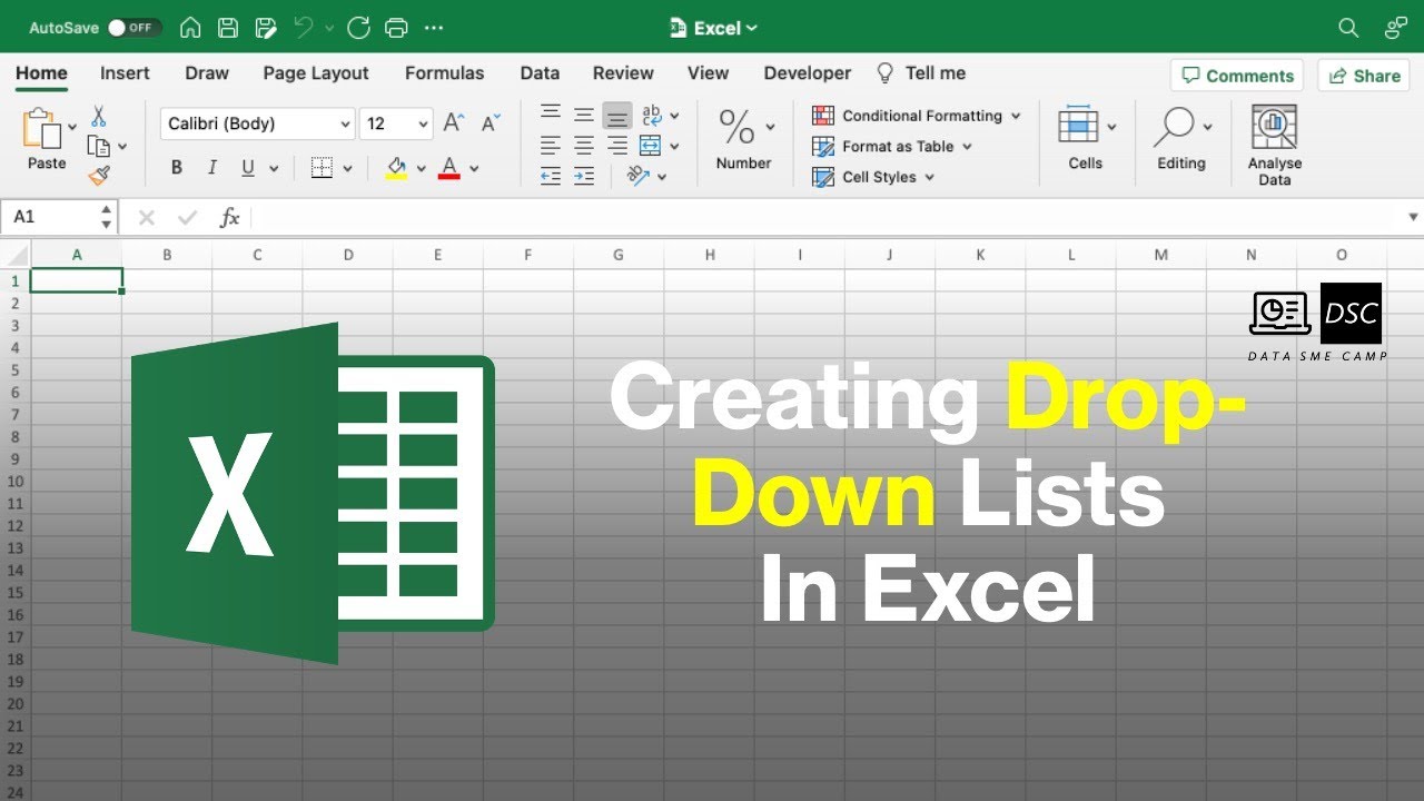 How to create Drop-Down Lists in Excel - YouTube