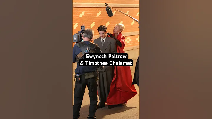 Timothée Chalamet Kisses Gwyneth Paltrow onset of Marty Supreme #hollywoodpipeline