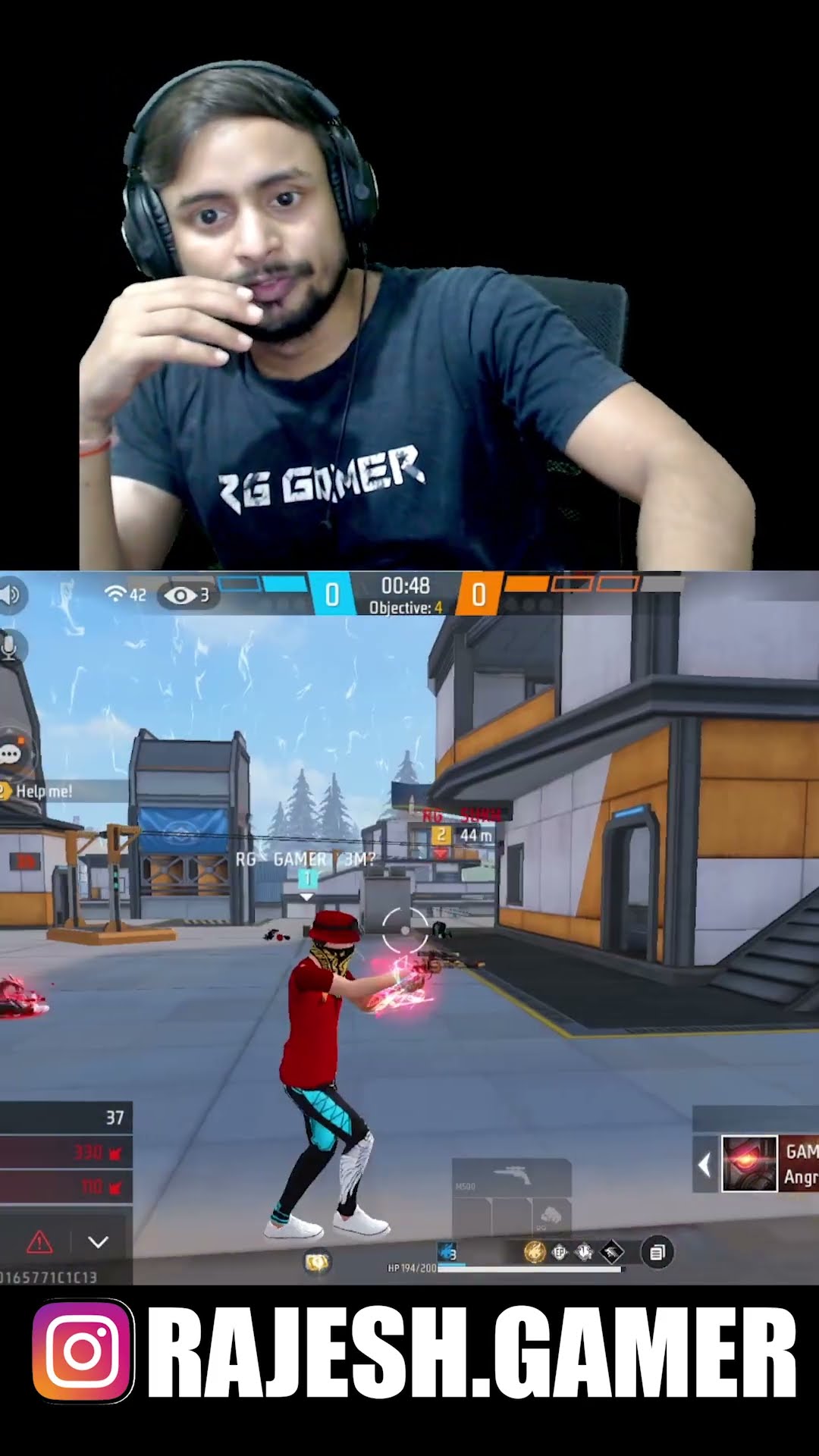 Impossible 1VS4 With JOD RG NIK ?? Teammates OP Reaction ? Impossible Clutch ? #shorts