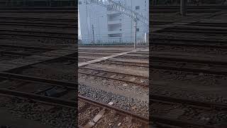 JR王寺駅を出る電車の車窓からの風景