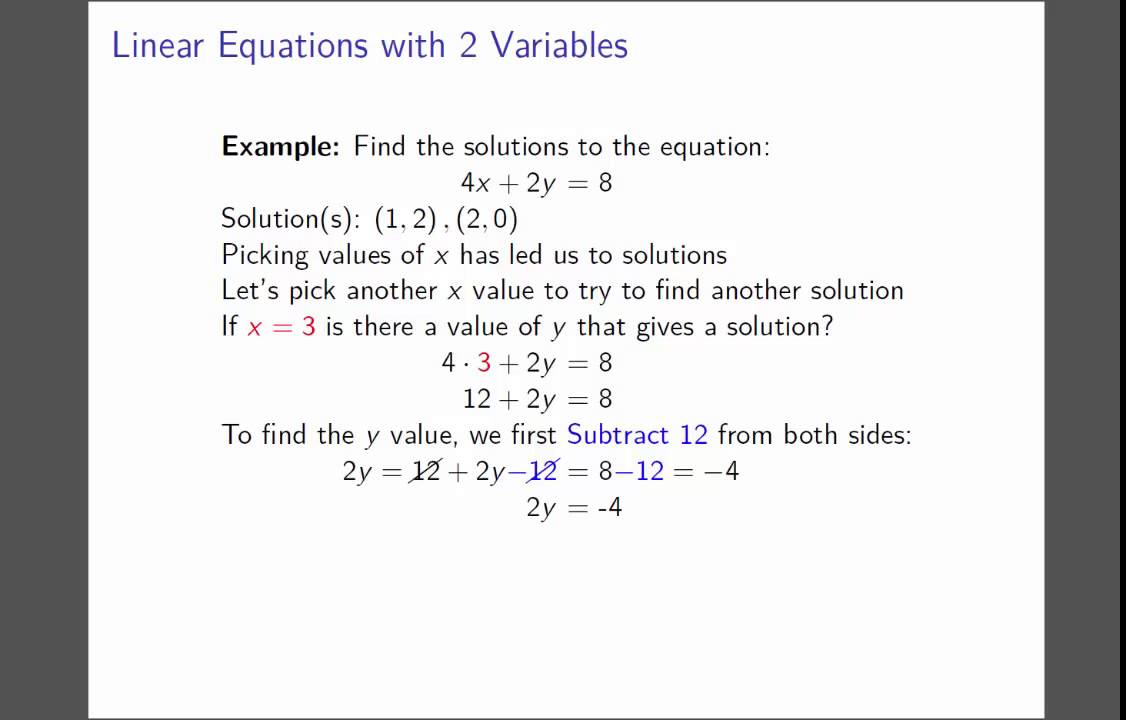 solving two variavble equation systems solving two variavble equation systems