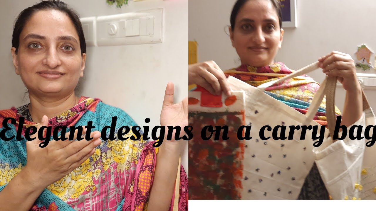 Bag design. Elegant patterns for a cloth bag/carry bag 2020