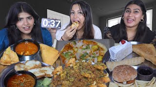 10 Seconds Street Food Challenge | Samosa, Pizza, Burger, Bread Pakoda Aloo Sabji, Cream Roll etc...