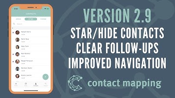 Contact Mapping Version 2.9 Overview