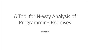 Eurovis Poster: Eurovis Poster: A Tool for N-way Analysis of Programming Exercises