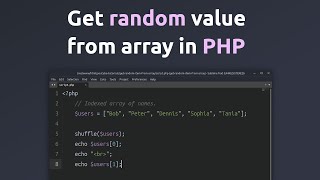 How to get random items from an array using php.