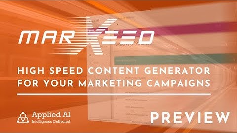 Marketing Platform | Marxeed | AI Tool | High-Speed Content Generator for your Marketing Campaign