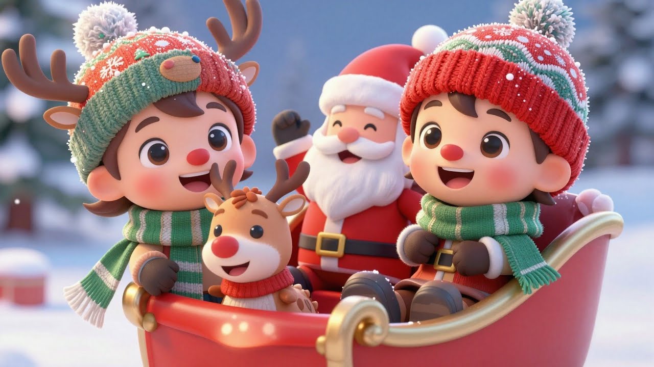 Jingle Bells for Kids 🎅 | Cute 3D Cartoon Christmas Song - YouTube