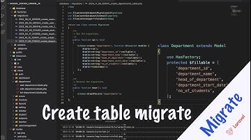 Create Model and Table migrate Department Laravel 10 | School System