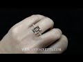 Emeraldcut morganite solitaire diamond engagement ring cathedral antoanetta