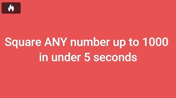 Square ANY number up to 1000 in under 5 seconds - math trick! | EduChamp