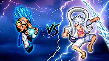 Gogeta DBS V2 (all form) (New) VS TC Luffy (all form) in Jump Force Mugen