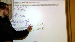 2.2.3 - Checking for Extraneous Solutions