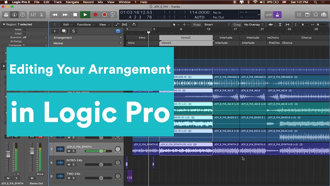 arrange window logic pro x