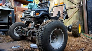 Mini FJ40 4X4 Power Wheels Go Kart Build Part 4