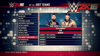 WWE 2K16 ALL Tag Teams