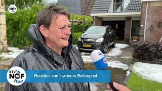 Reacties inwoners Buitenpost op de wateroverlast.