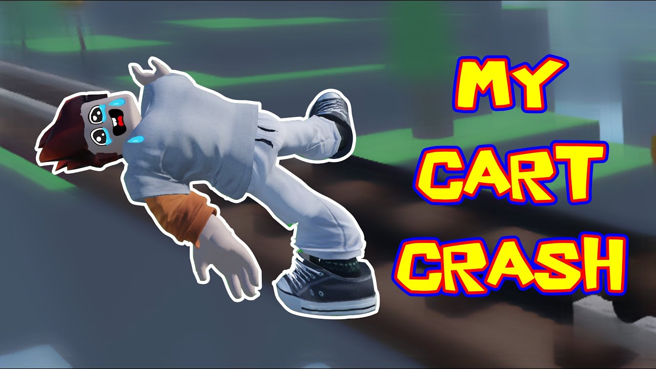 i crash my cart [ roblox] wacky rails - YouTube