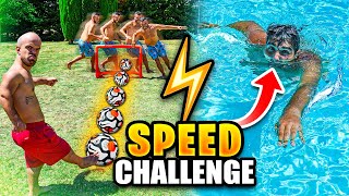 ⚡SPEED FOOTBALL CHALLENGES IN PISCINA🏊‍♂️!!! w/Elites