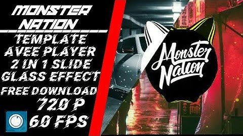 Free Download Template Avee Player 2 In 1 (Slide Glass Effect)