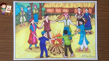 Khai thác yếu tố dân tộc trong sáng tạo mĩ thuật | Vẽ tranh lễ hội đoàn kết các dân tộc Việt Nam