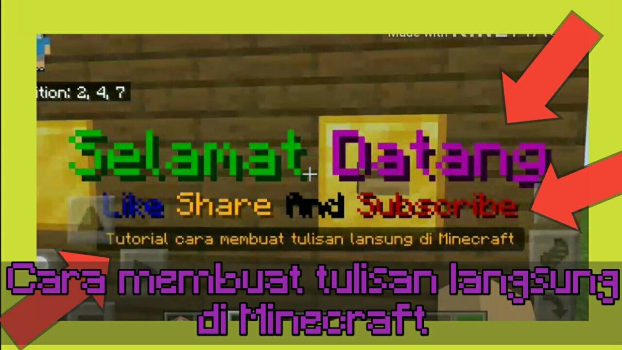 Cara membuat tulisan  langsung di Minecraft  Minecraft  