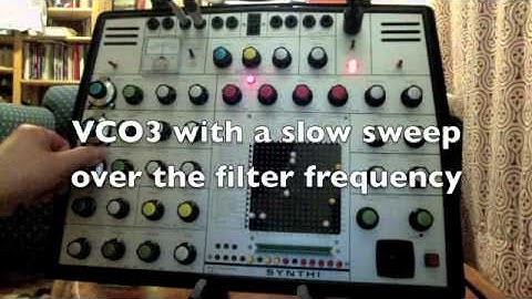 EMS Synthi A 2013 Synthesizer Demo 3 The Filter with VCOs