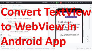 How to convert TextView to WebView (HTML) using the WebView.loadData in your Android App?